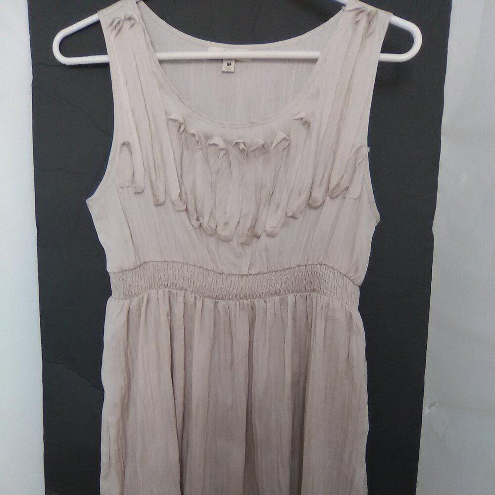 Ya Women's Sleeveless Summer  Mini Dress Color Cream Size Medium